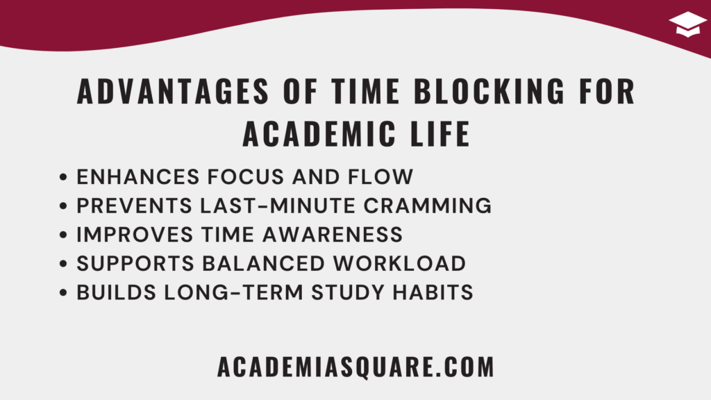 Advantages of Time Blocking for Academic Life
