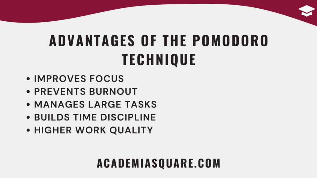 Advantages of the Pomodoro Technique