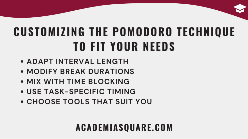 Customizing the Pomodoro Technique to Fit Your Needs