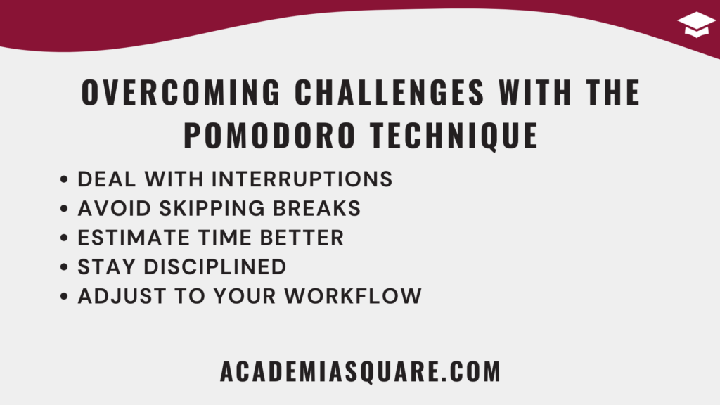 Overcoming Challenges with the Pomodoro Technique