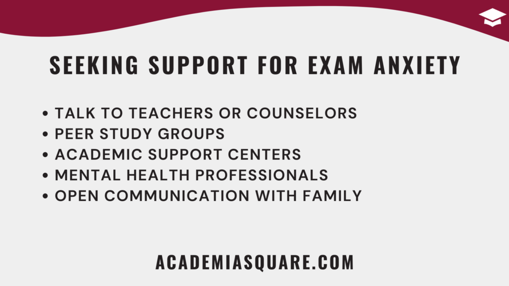 Seeking Support for Exam Anxiety