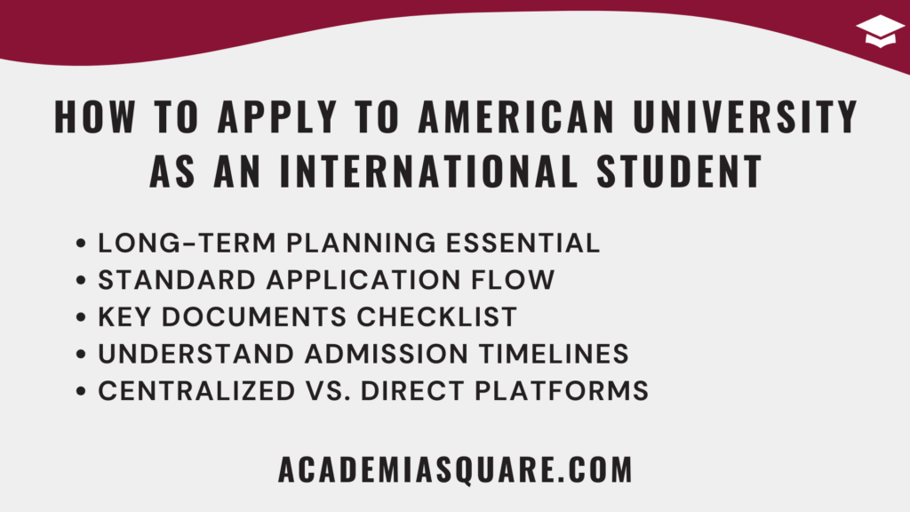 How to Apply to American University as an International Student