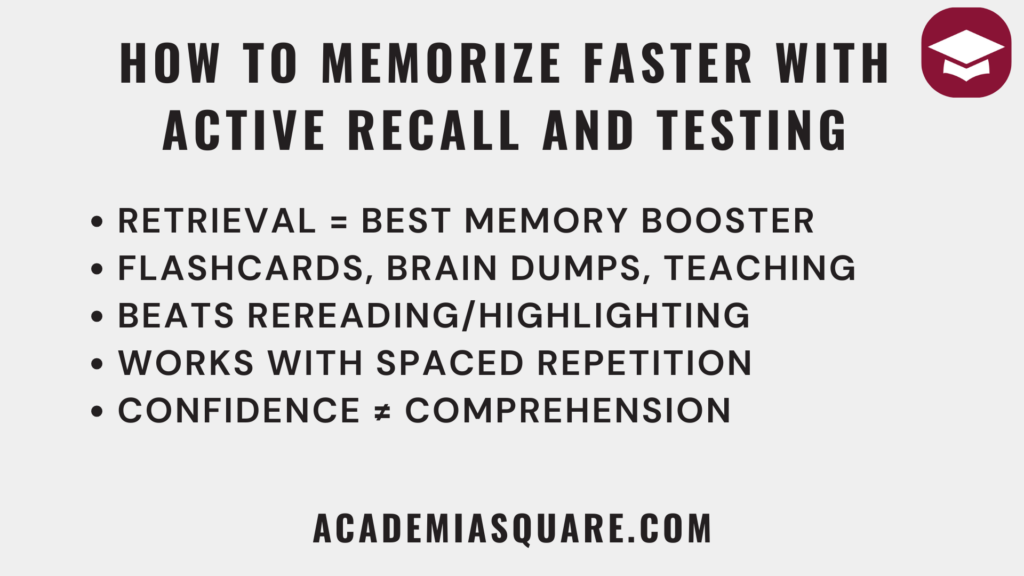 How to Memorize Faster with Active Recall and Testing