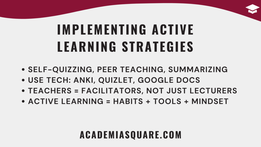 Implementing Active Learning Strategies