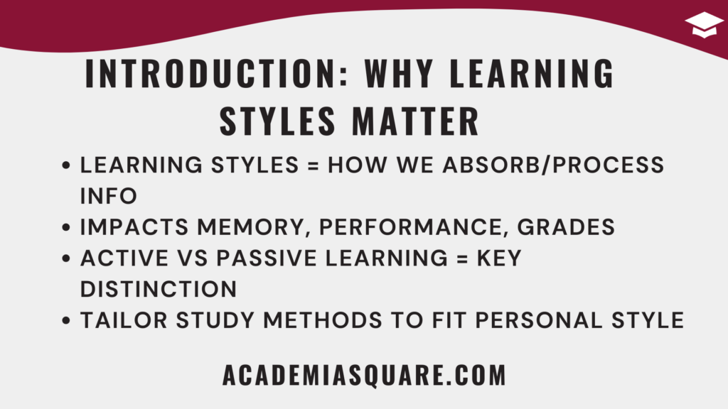 Introduction Why Learning Styles Matter