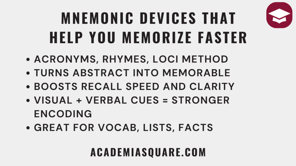 Mnemonic Devices That Help You Memorize Faster and Smarter