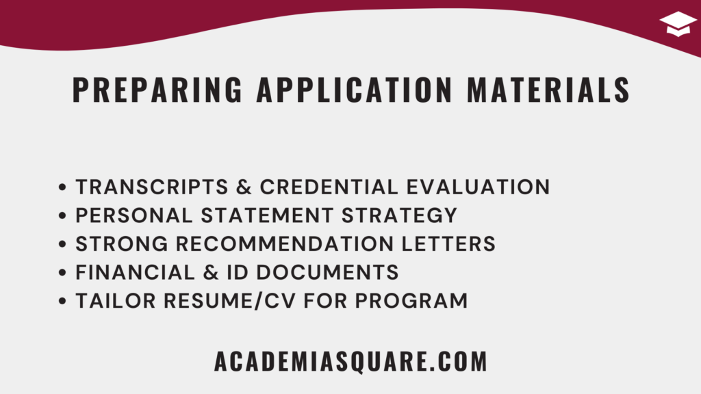 Preparing Application Materials