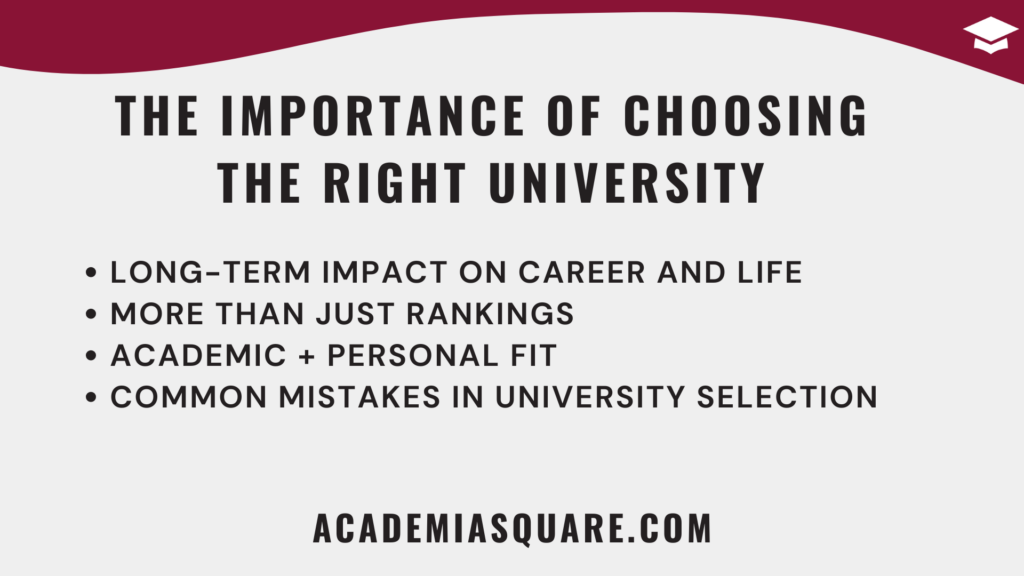 The Importance of Choosing the Right University