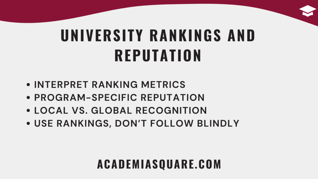 University Rankings and Reputation