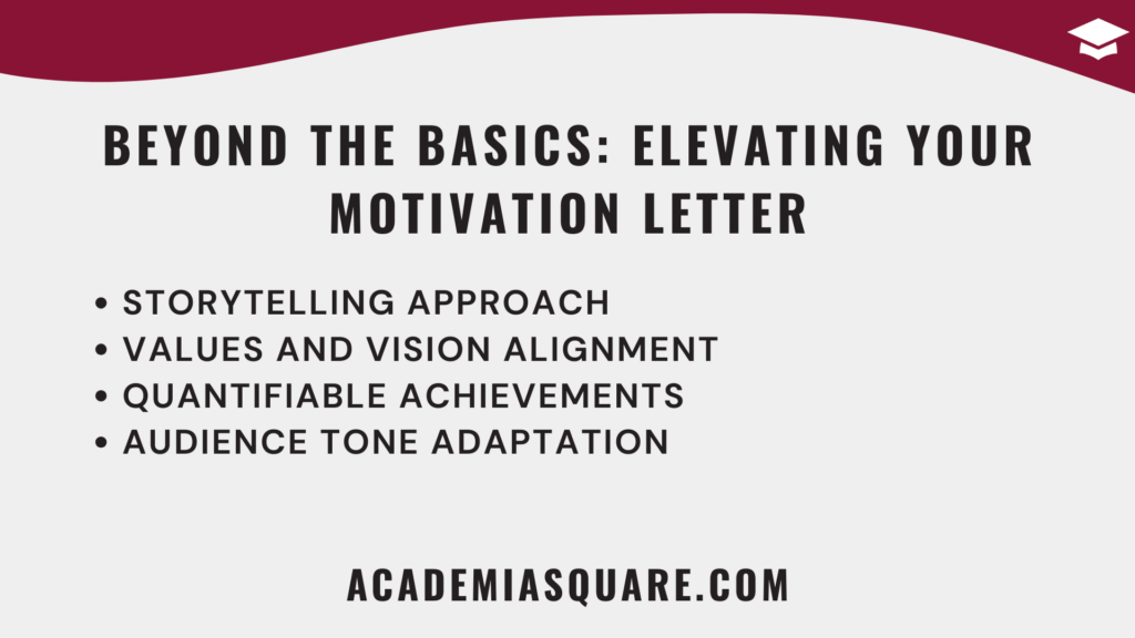 Beyond the Basics Elevating Your Motivation Letter