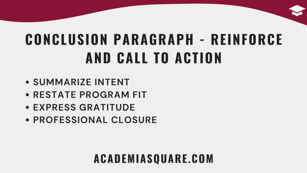 Conclusion Paragraph - Reinforce and Call to Action
