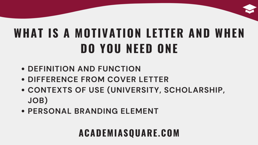 What is a Motivation Letter and When Do You Need One